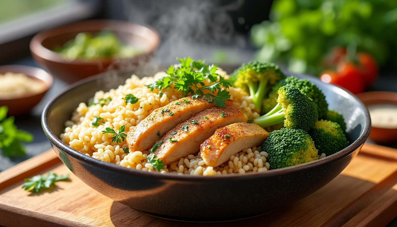 découvrez pourquoi le riz, poulet et brocolis forment le menu musculation idéal pour booster votre plan nutritionnel, améliorer vos performances et optimiser votre prise de masse.